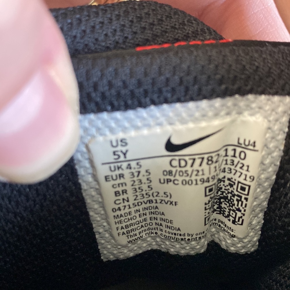 Nike court borough mid high top sneaker youth 5 big kids grade school - Picture 4 of 6